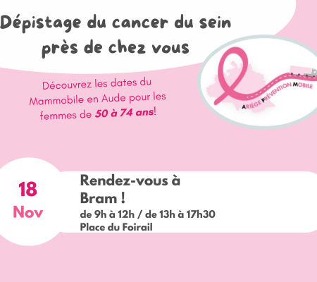 Mammobile Aude : dépistage des cancers du sein à Bram